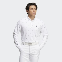 Áo Polo golf dài tay adidas Monogram Play Green AEROREADY Nam - HG5793