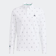 Áo Polo golf dài tay adidas Monogram Play Green AEROREADY Nam - HG5793