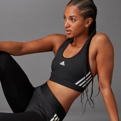Áo bra tập luyện adidas Black Believe This 3-Stripes Medium Support Rib Nữ - GL0570