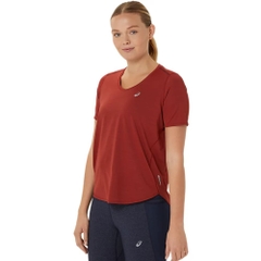 Áo T-shirt chạy bộ ASICS ROAD V-NECK SS Nữ - 2012D040.600