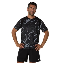 Áo T-shirt chạy bộ ASICS ROAD ALL OVER PRINT SS TOP Nam - 2011D092.001