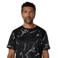 Áo T-shirt chạy bộ ASICS ROAD ALL OVER PRINT SS TOP Nam - 2011D092.001