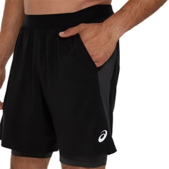 Quần short chạy bộ ASICS ROAD 2N1 7IN SHORT Nam - 2011D246.001