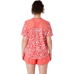 Áo T-shirt chạy bộ ASICS ROAD ALL OVER PRINT SS TOP Nữ - 2012D225.700