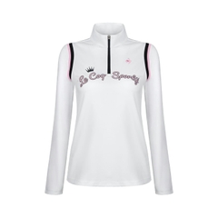 Áo Polo dài tay le coq golf Nữ LG6FLSG1LV-WH00