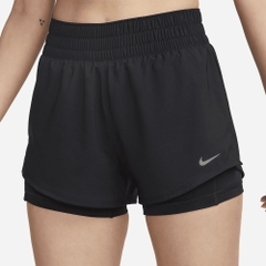 Quần short Nữ Nike ONE Dri-FIT MR 3IN 2N1 SRT DX6013-010