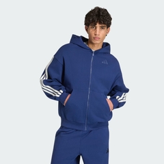Áo hoodie adidas Kit 3 sọc khoá kéo Nam - KW2392
