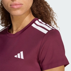 Áo T-shirt tập luyện adidas Hyperglam 3 sọc Nữ - KQ5782