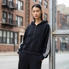 Áo hoodie adidas Kit 3 gạch khoá kéo Nữ - KV9876