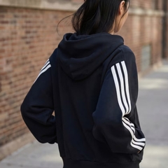 Áo hoodie adidas Kit 3 gạch khoá kéo Nữ - KV9876