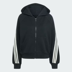 Áo hoodie adidas Kit 3 gạch khoá kéo Nữ - KV9876