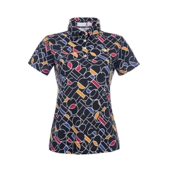 Áo Polo le coq golf Nữ LG5SHS07LV-BK00