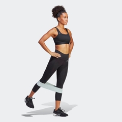Quần legging tập luyện adidas 3/4 Cạp Cao Có Túi Optime Nữ - HS9932