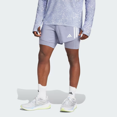 Quần short chạy bộ adidas Own the Run 3 sọc 2 trong 1 Nam - JD2321