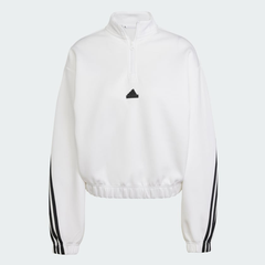 Áo sweatshirt adidas Future Icons 3 sọc khoá kéo 1/4 Nữ - JJ1664