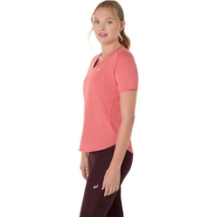 Áo T-shirt chạy bộ ASICS ROAD V-NECK SS TOP Nữ - 2012C985.700