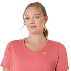 Áo T-shirt chạy bộ ASICS ROAD V-NECK SS TOP Nữ - 2012C985.700