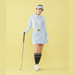 Áo Polo dài tay le coq golf Nữ - QGWVJB02V-BL00