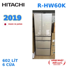 Tủ lạnh Hitachi R-HW60K(XN) 602L 6 cửa đã qua sử dụng trên 95% – Made in Japan