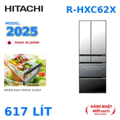 Tủ lạnh Hitachi R-HXC62X(X) 617L mặt gương – Made in Japan