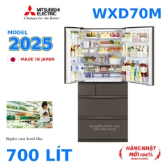 Tủ lạnh Mitsubishi MR-WXD70M-H 700L 6 cửa màu xám hổ phách