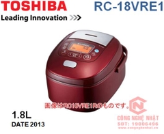 Nồi cơm điện cao tần IH Toshiba RC-18VRE1 1.8 lít màu đỏ sản xuất 2013 - Bảo hành 12 tháng