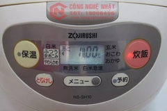 Nồi cơm điện mâm nhiệt hiệu Zojirushi NS-SH10 2006 dung tích 1.0L màu trắng sữa nội địa Nhật