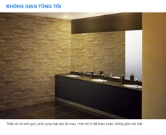 INAX AM-300TCV1 – Vòi AutoMarge A trong không gian tông tối; cần chọn chậu và nội thất riêng.