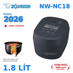 Nồi cơm áp suất IH Zojirushi NW-NC18 1.8L màu đen BA