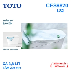 Chi tiết nắp và thân màu trắng không accent của TOTO NEOREST LS2 CES9820
