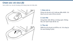 Vị trí vòi rửa và thao tác vệ sinh vòi TOTO LS2