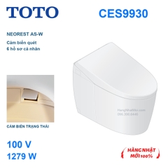 TOTO NEOREST AS-W CES9930, 100V 1279W, cảm biến trạng thái và sáu hồ sơ cá nhân