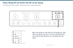 Nút hồ sơ cá nhân và sáu vị trí đăng ký trên điều khiển AS-W.