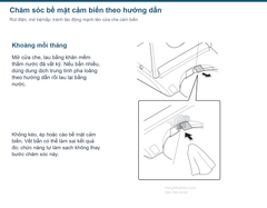 Cửa che và vị trí lau cảm biến quét trạng thái trên LS-W.