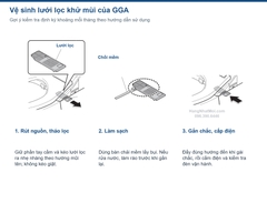 Ba bước tháo làm sạch và gắn lại lưới lọc khử mùi TOTO GGA