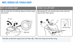 Cách mở, đóng, tháo và lắp nắp CP-EB20