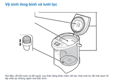 Vệ sinh lòng bình và lưới lọc