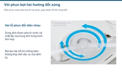 Cận cảnh vòi phun bọt hai hướng đối xứng trên dòng Panasonic AWM.