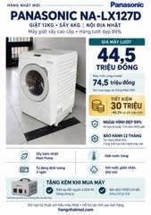 Máy giặt sấy Panasonic NA-LX127D dùng lướt 2025 – Giặt 12kg, sấy Heat Pump 6kg