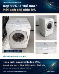 Máy giặt sấy Panasonic NA-LX127D dùng lướt 2025 – Giặt 12kg, sấy Heat Pump 6kg