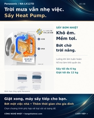 Máy giặt sấy Panasonic NA-LX127D dùng lướt 2025 – Giặt 12kg, sấy Heat Pump 6kg