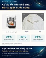 Máy giặt sấy Panasonic NA-LX127D dùng lướt 2025 – Giặt 12kg, sấy Heat Pump 6kg