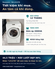 Máy giặt sấy Panasonic NA-LX127D dùng lướt 2025 – Giặt 12kg, sấy Heat Pump 6kg