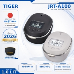 Ảnh đại diện Tiger JRT-A100 màu đen và trắng, nồi áp suất IH lòng nồi đất Banko 1,0 lít