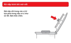 Sơ đồ hãng THERMOS KBG: kê nắp kính khi mở nồi.