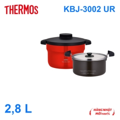 Bộ nồi ủ Thermos KBJ-3002 UR màu đỏ Urban Red, dung tích 2,8 lít