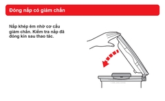 Sơ đồ hãng THERMOS KBK: đóng nắp có giảm chấn