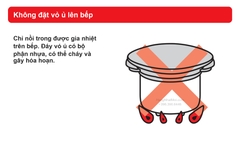 Cảnh báo hãng THERMOS KBK: không đặt vỏ ủ lên bếp