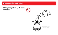 Cảnh báo không dùng nồi KPS để chiên ngập dầu.