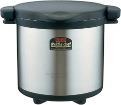 Bình ủ KPS-8001 BK dung tích 8 L với nắp và tay cầm màu đen.